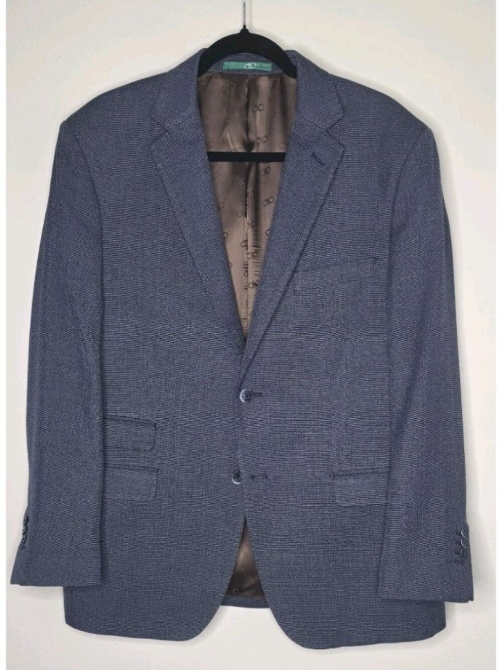 Bianco Brioni Mens Blazer 44S High Twist Super Fine Biella Modern Fit